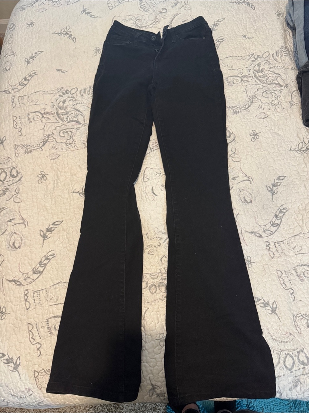Black Women's Flare Jeans - Classic Wide Leg
